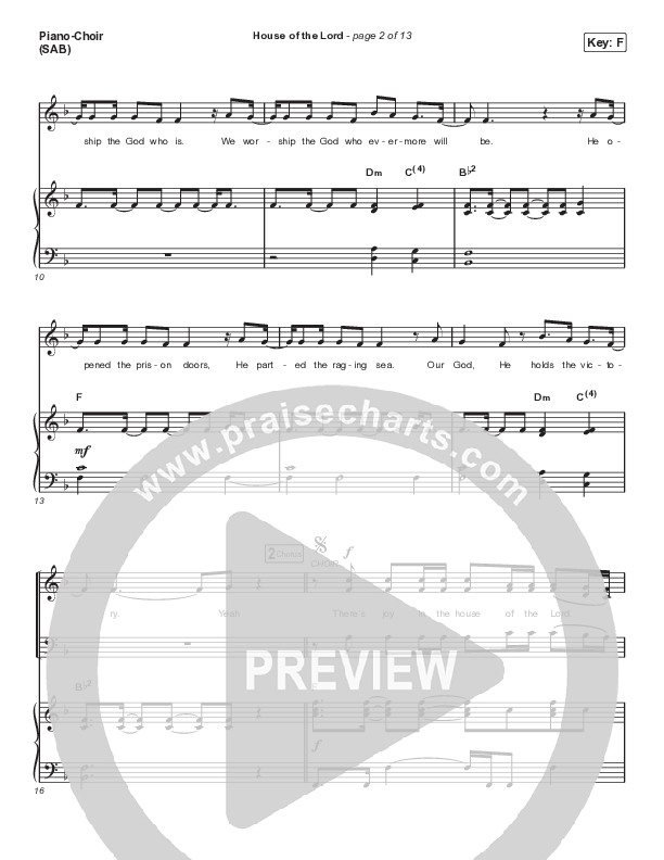 House Of The Lord (Worship Choir/SAB) Piano/Choir (SAB) (Phil Wickham / Arr. Luke Gambill)