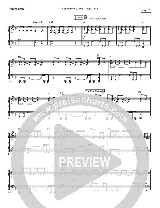 House Of The Lord (Worship Choir SAB) Piano Sheet (Phil Wickham / Arr. Luke Gambill)
