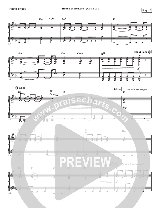 House Of The Lord (Worship Choir SAB) Piano Sheet (Phil Wickham / Arr. Luke Gambill)