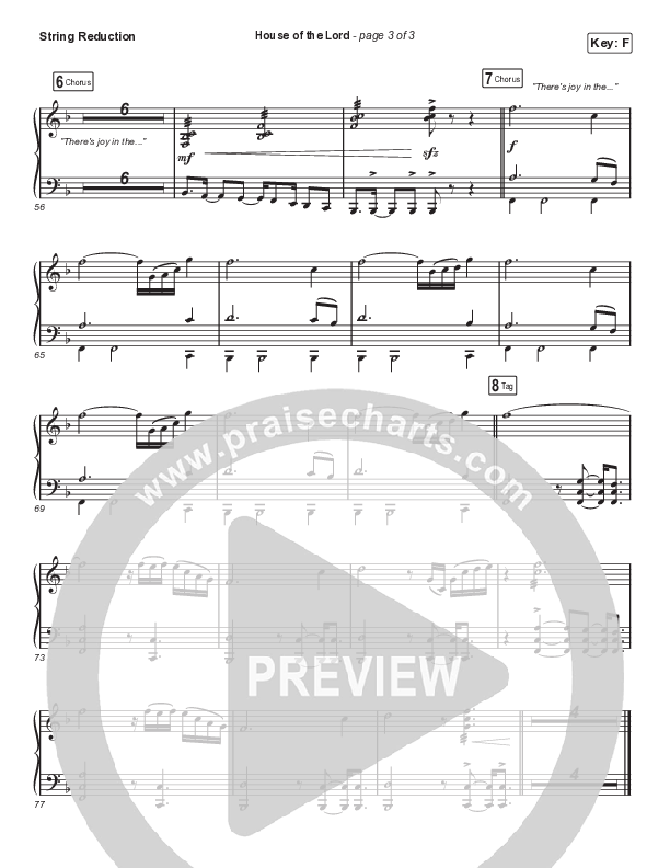 House Of The Lord (Worship Choir SAB) String Reduction (Phil Wickham / Arr. Luke Gambill)