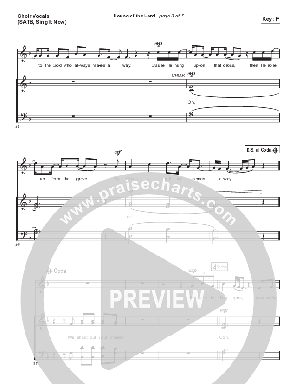 House Of The Lord (Sing It Now SATB) Choir Sheet (SATB) (Phil Wickham / Arr. Luke Gambill)