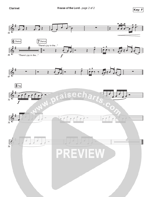 House Of The Lord (Sing It Now SATB) Clarinet (Phil Wickham / Arr. Luke Gambill)