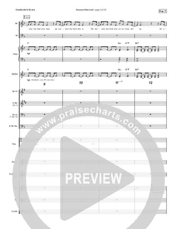 House Of The Lord (Sing It Now SATB) Conductor's Score (Phil Wickham / Arr. Luke Gambill)