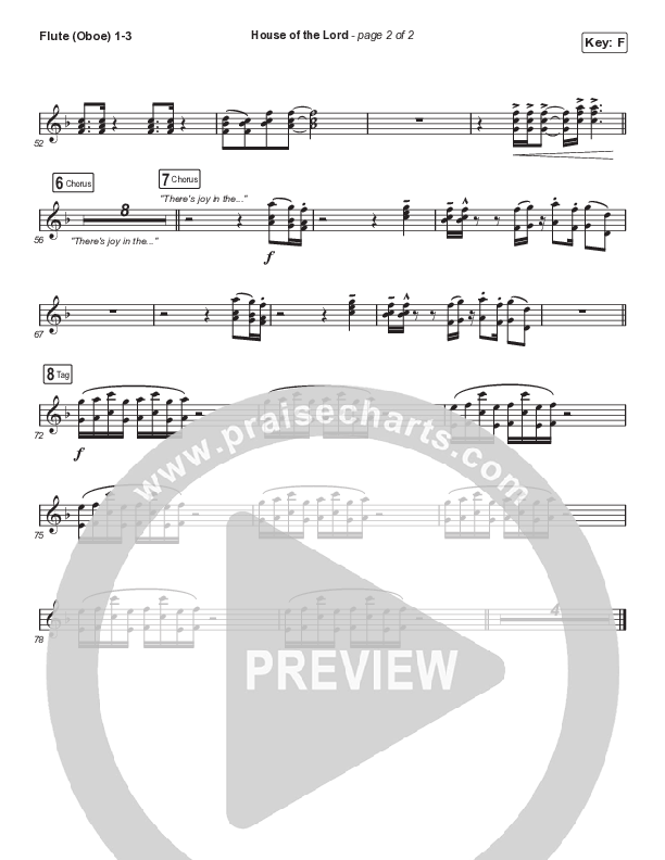 House Of The Lord (Sing It Now SATB) Flute/Oboe 1/2/3 (Phil Wickham / Arr. Luke Gambill)