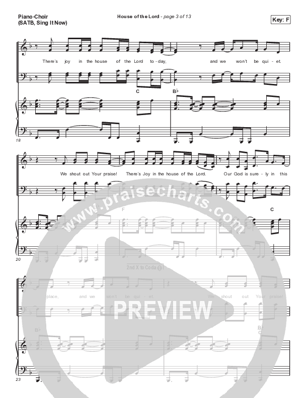 House Of The Lord (Sing It Now SATB) Piano/Choir (SATB) (Phil Wickham / Arr. Luke Gambill)