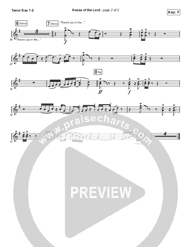 House Of The Lord (Sing It Now SATB) Tenor Sax 1/2 (Phil Wickham / Arr. Luke Gambill)