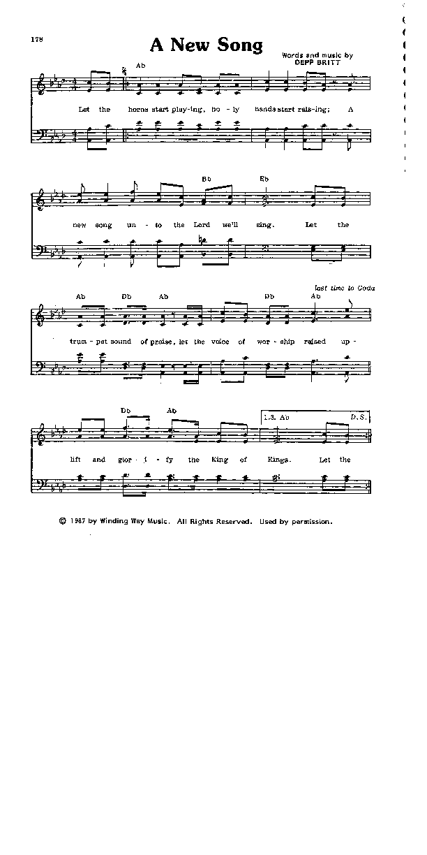 A New Song Lead Sheet ()