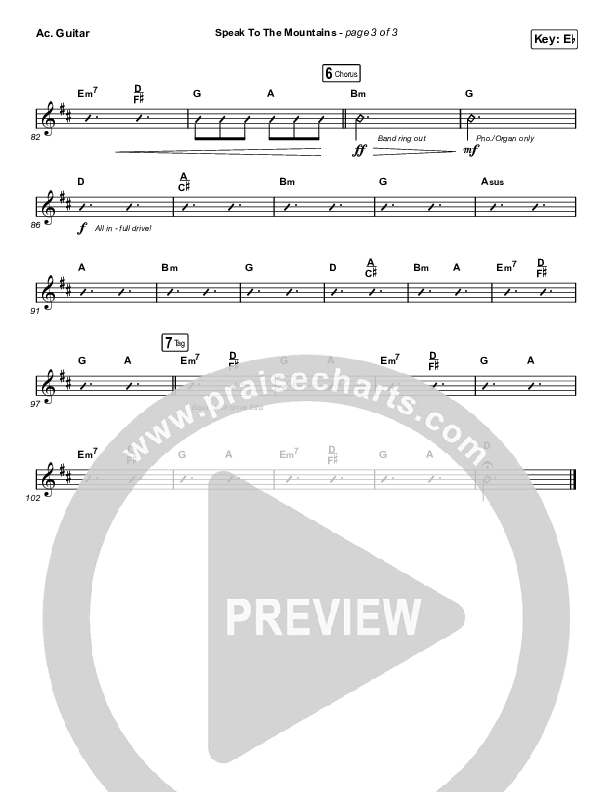 Speak To The Mountains (Sing It Now SATB) Acoustic Guitar (Chris McClarney / Arr. Luke Gambill)