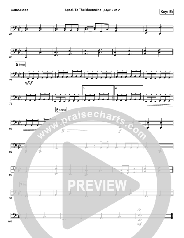 Speak To The Mountains (Sing It Now SATB) Cello/Bass (Chris McClarney / Arr. Luke Gambill)
