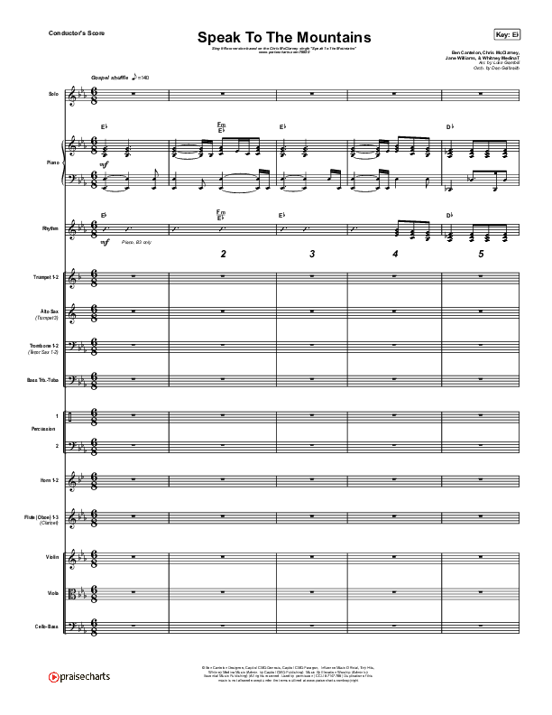 Speak To The Mountains (Sing It Now SATB) Orchestration (Chris McClarney / Arr. Luke Gambill)