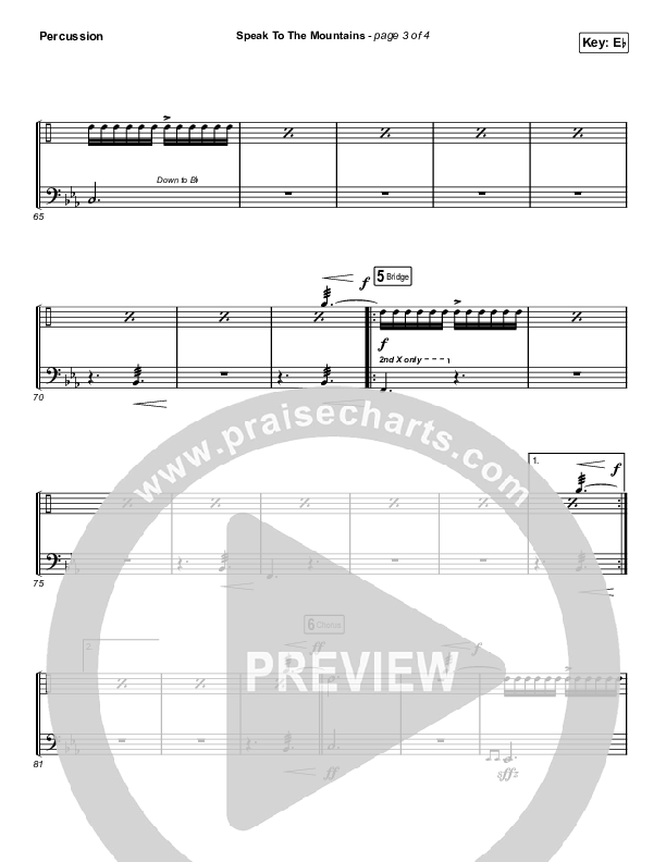 Speak To The Mountains (Sing It Now SATB) Percussion (Chris McClarney / Arr. Luke Gambill)