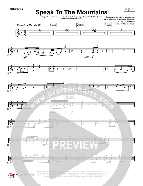 Speak To The Mountains (Sing It Now SATB) Brass Pack (Chris McClarney / Arr. Luke Gambill)