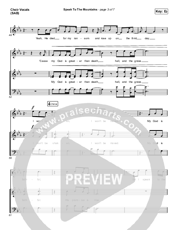 Speak To The Mountains (Worship Choir SAB) Choir Sheet (SAB) (Chris McClarney / Arr. Luke Gambill)