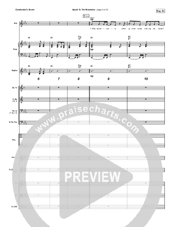 Speak To The Mountains (Worship Choir SAB) Conductor's Score (Chris McClarney / Arr. Luke Gambill)