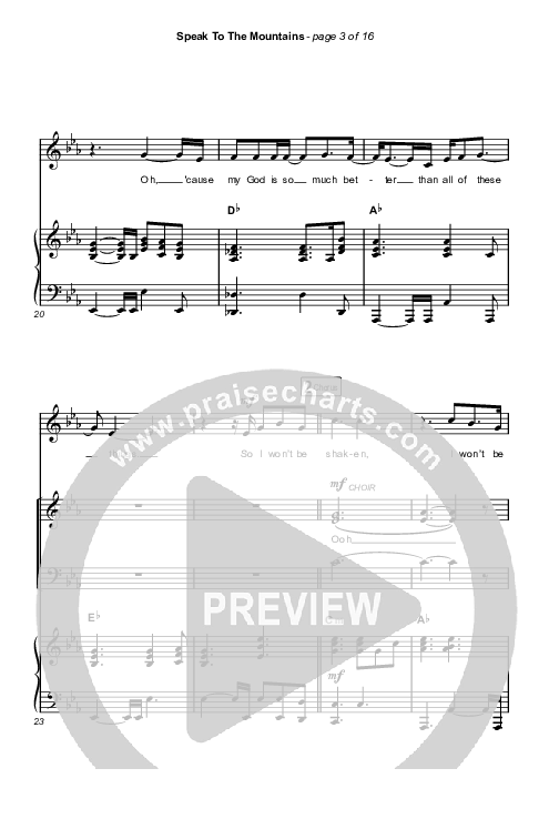 Speak To The Mountains (Worship Choir SAB) Octavo (SAB & Pno) (Chris McClarney / Arr. Luke Gambill)