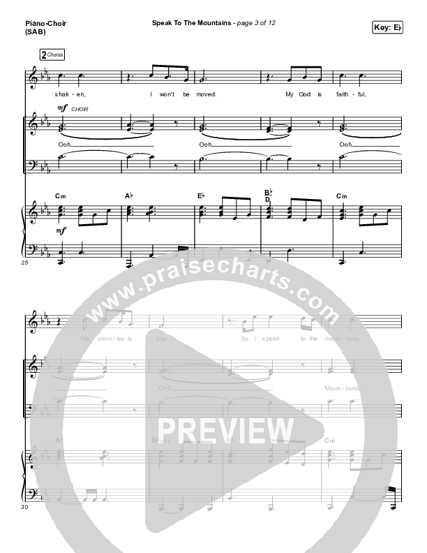 Speak To The Mountains (Worship Choir SAB) Piano/Choir (SAB) (Chris McClarney / Arr. Luke Gambill)