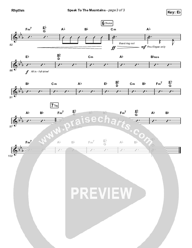 Speak To The Mountains (Worship Choir SAB) Rhythm Pack (Chris McClarney / Arr. Luke Gambill)