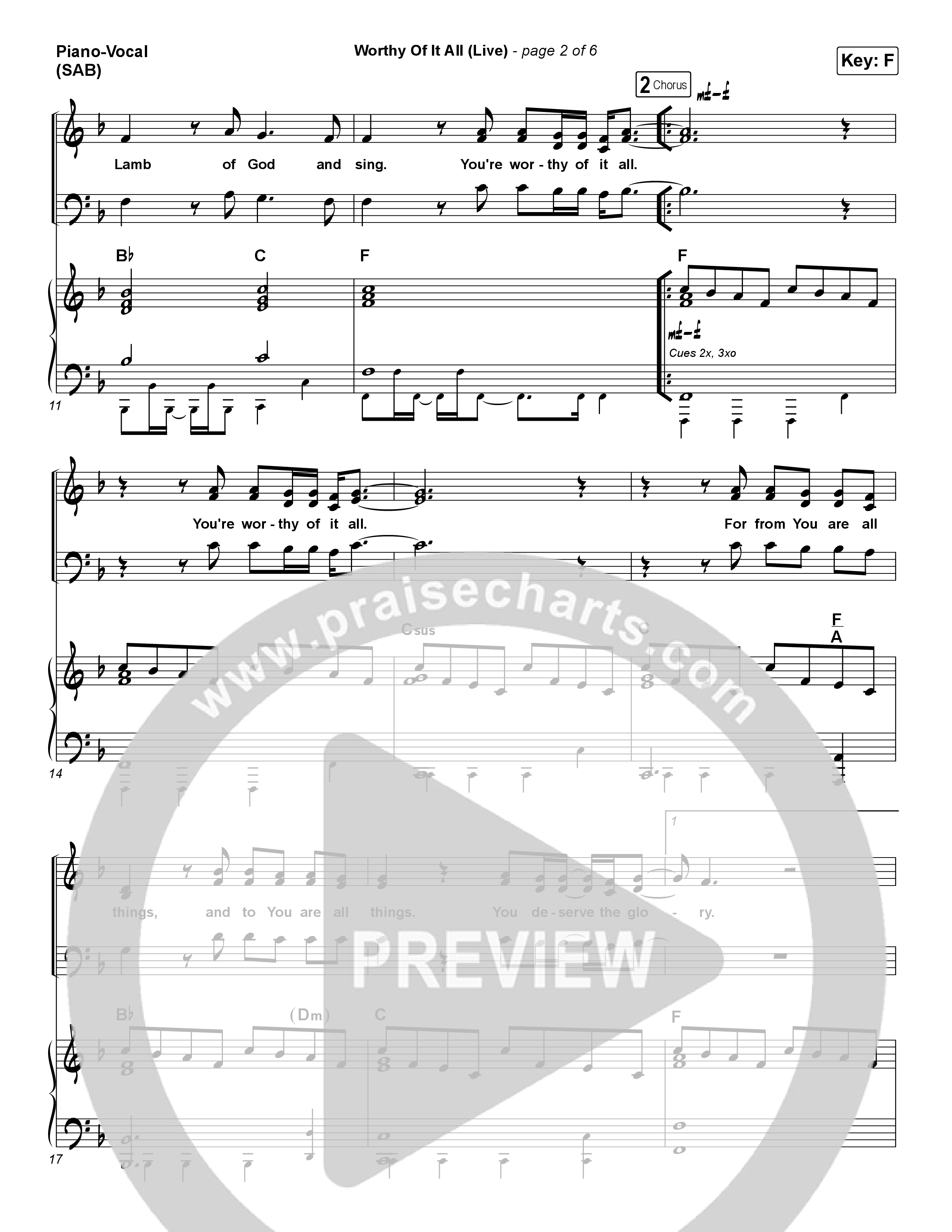 Worthy Of It All (Worship Choir SAB) Piano/Choir (SAB) (CeCe Winans / Arr. Mason Brown)