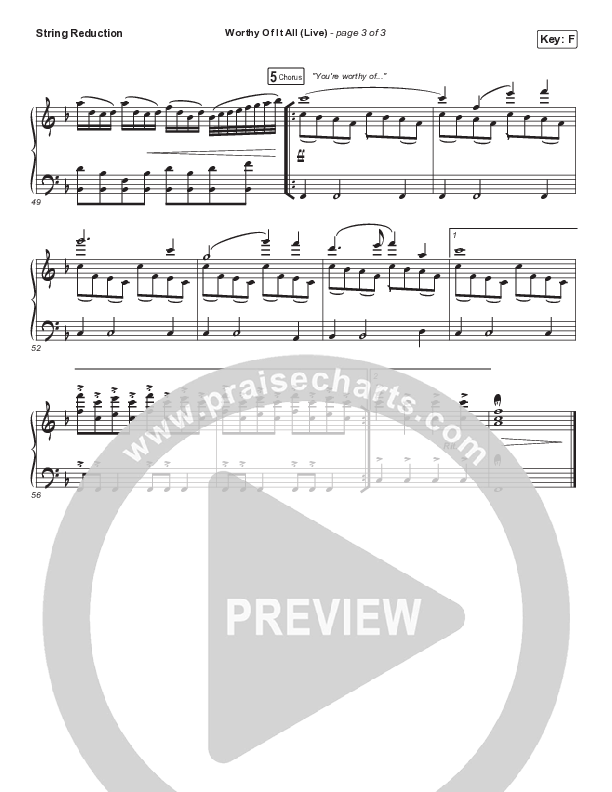 Worthy Of It All (Worship Choir SAB) String Reduction (CeCe Winans / Arr. Mason Brown)