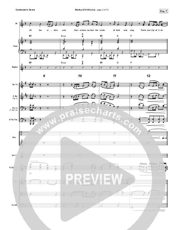 Worthy Of It All (Unison/2-Part Choir) Orchestration (CeCe Winans / Arr. Mason Brown)
