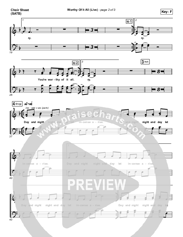 Worthy Of It All (Sing It Now SATB) Choir Vocals (SATB) (CeCe Winans / Arr. Mason Brown)