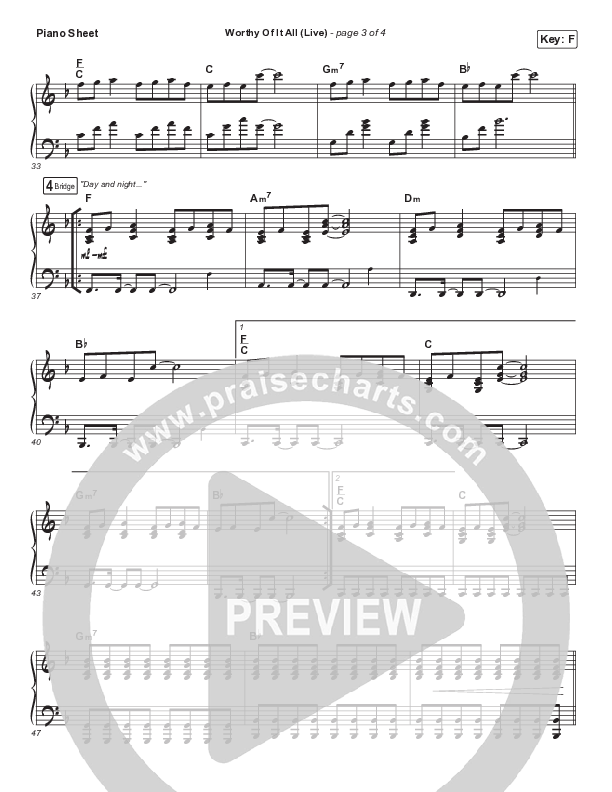 Worthy Of It All (Sing It Now SATB) Piano Sheet (CeCe Winans / Arr. Mason Brown)