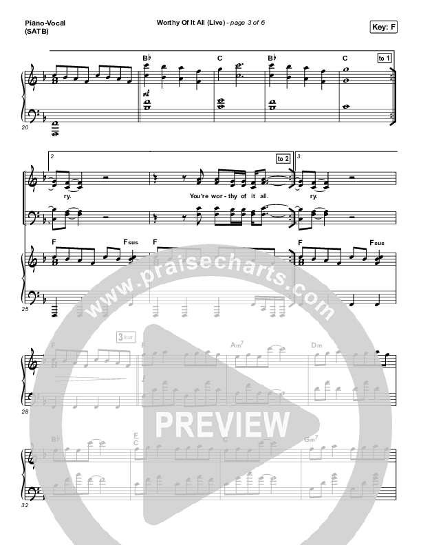 Worthy Of It All (Sing It Now SATB) Piano/Vocal (SATB) (CeCe Winans / Arr. Mason Brown)