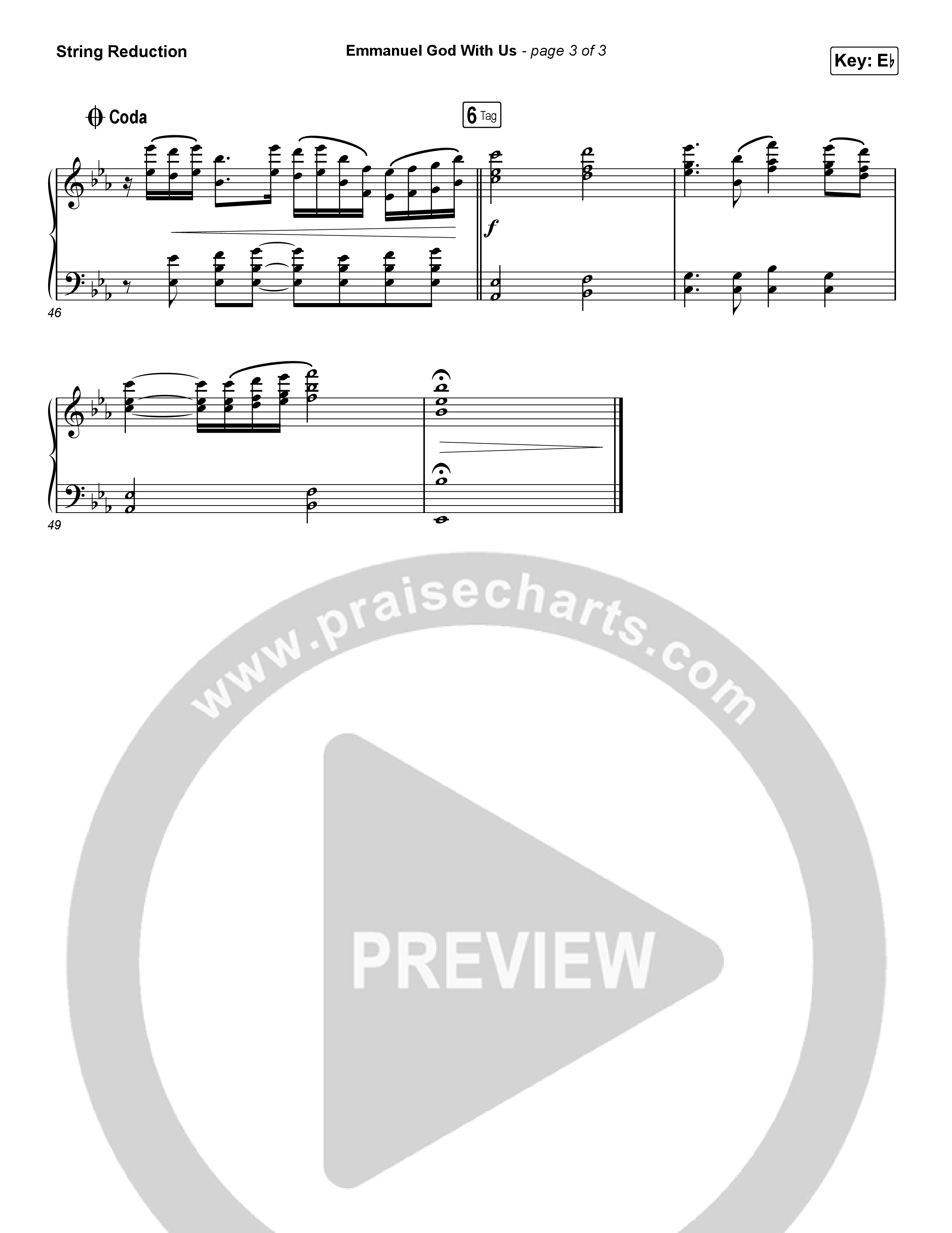 Emmanuel God With Us (Worship Choir SAB) String Reduction (Chris Tomlin / Arr. Luke Gambill)