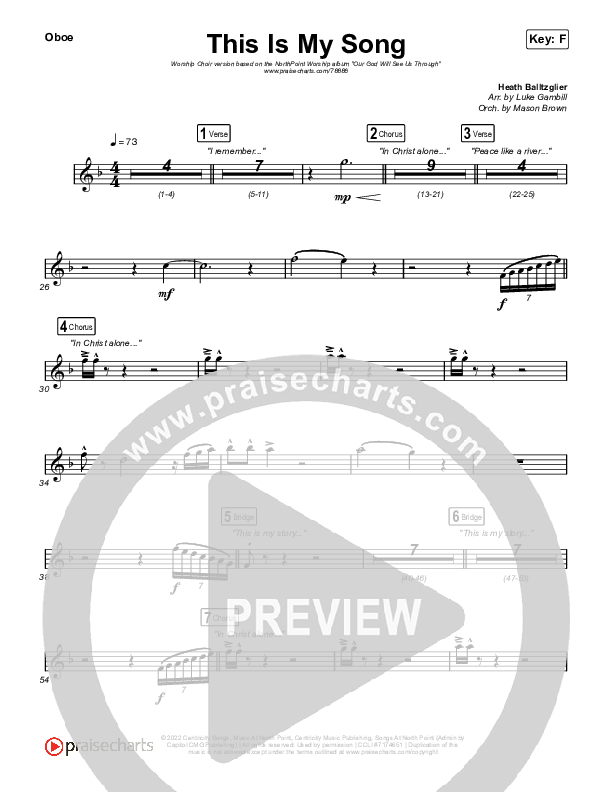 This Is My Song (Worship Choir SAB) Wind Pack (North Point Worship / Arr. Luke Gambill)