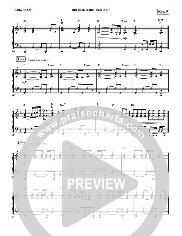 This Is My Song (Worship Choir SAB) Piano Sheet (North Point Worship / Arr. Luke Gambill)