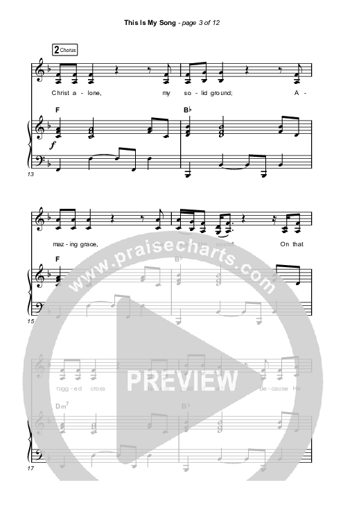 This Is My Song (Unison/2-Part Choir) Octavo (Uni/2-Part & Pno) (North Point Worship / Arr. Luke Gambill)