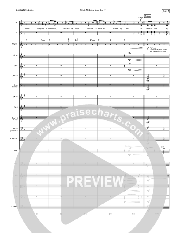 This Is My Song (Sing It Now SATB) Conductor's Score (North Point Worship / Arr. Luke Gambill)