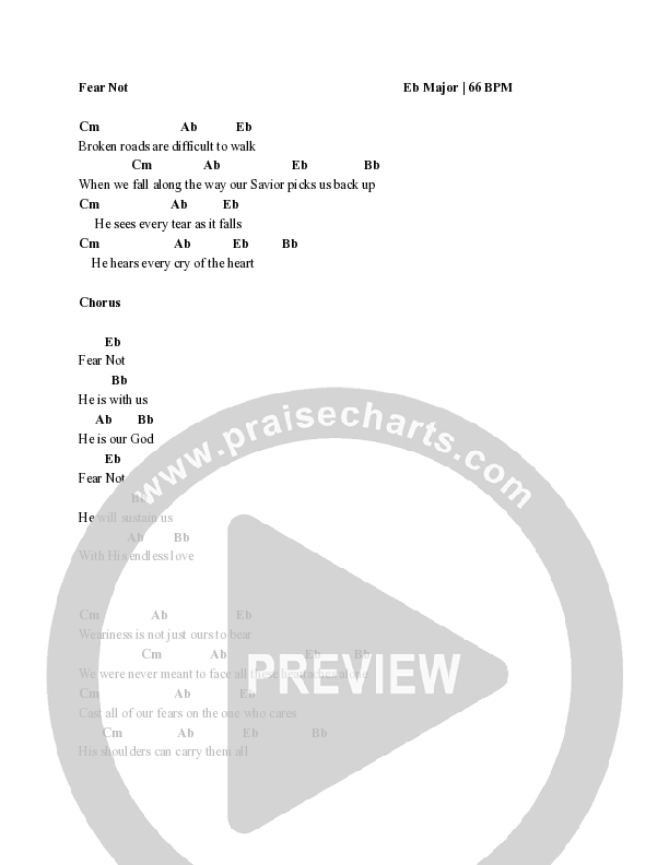 Fear Not Chord Chart (Katy Weirich)