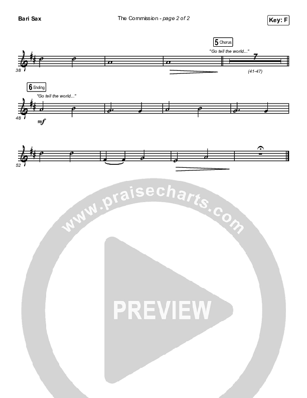 The Commission (Choral Anthem SATB) Bari Sax (CAIN / Arr. Luke Gambill)
