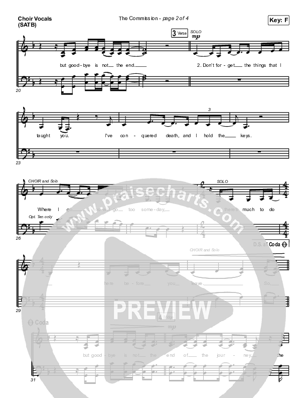 The Commission (Choral Anthem SATB) Choir Sheet (SATB) (CAIN / Arr. Luke Gambill)