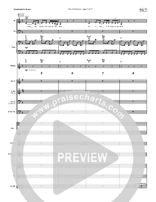 The Commission (Choral Anthem SATB) Conductor's Score (CAIN / Arr. Luke Gambill)