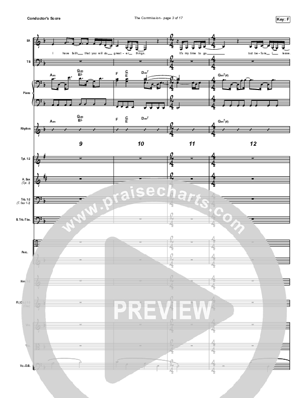 The Commission (Choral Anthem SATB) Conductor's Score (CAIN / Arr. Luke Gambill)