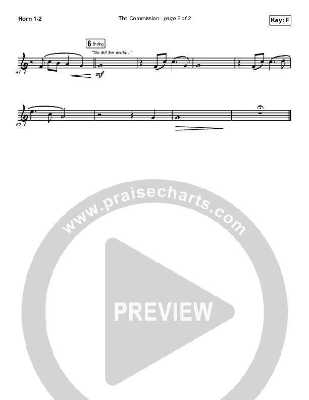 The Commission (Choral Anthem SATB) French Horn 1,2 (CAIN / Arr. Luke Gambill)