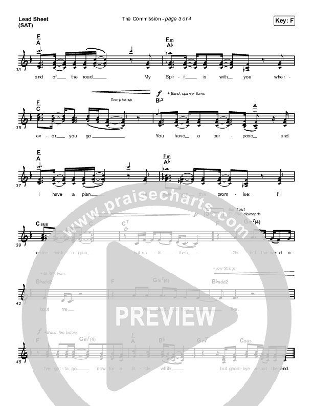 The Commission (Choral Anthem SATB) Lead Sheet (SAT) (CAIN / Arr. Luke Gambill)