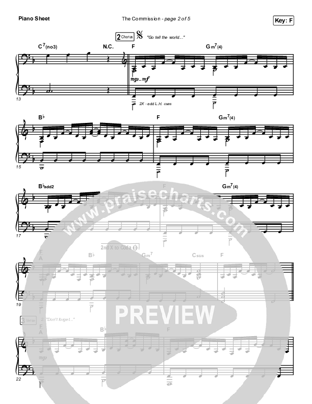The Commission (Choral Anthem SATB) Piano Sheet (CAIN / Arr. Luke Gambill)