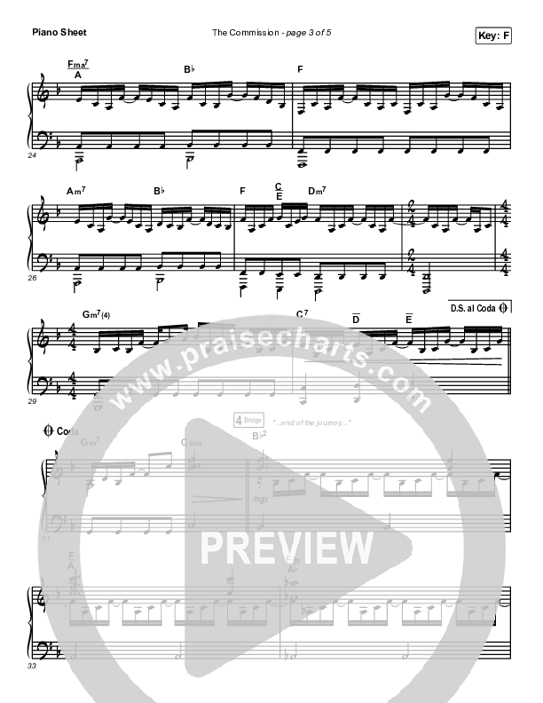 The Commission (Choral Anthem SATB) Piano Sheet (CAIN / Arr. Luke Gambill)