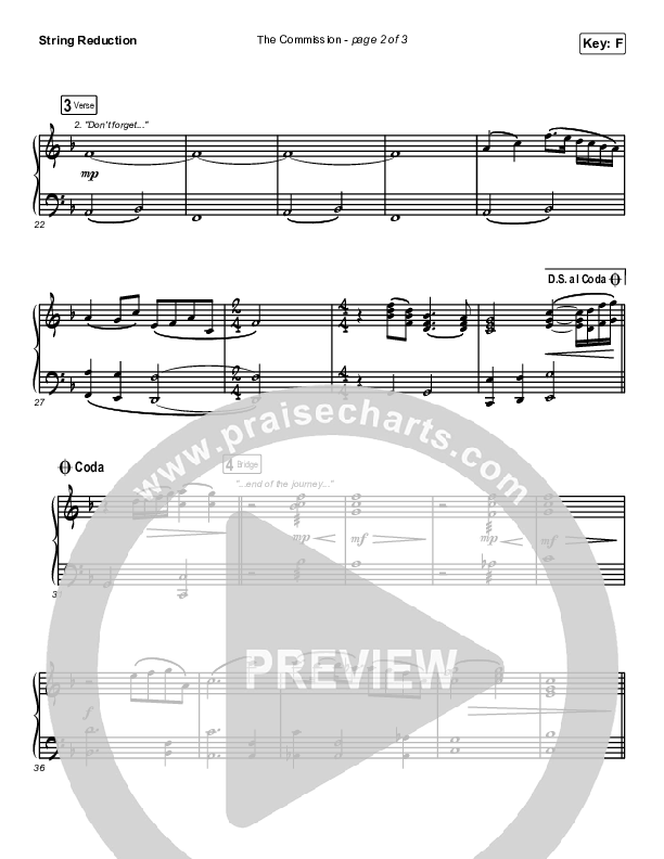 The Commission (Choral Anthem SATB) String Reduction (CAIN / Arr. Luke Gambill)