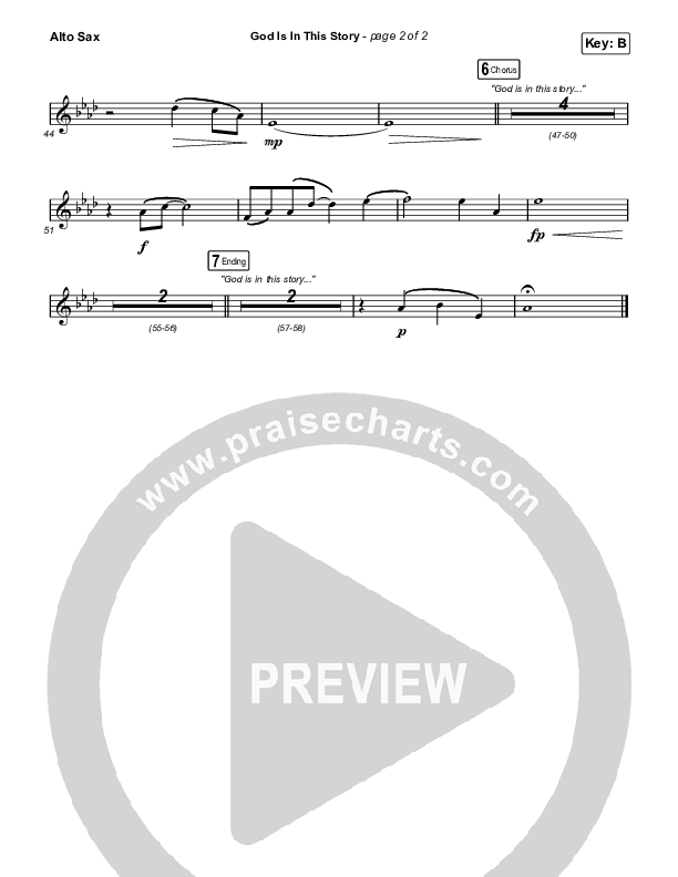 God Is In This Story Alto Sax (Katy Nichole / Big Daddy Weave)