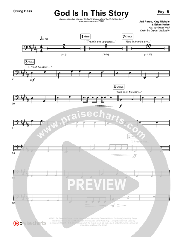 God Is In This Story Double Bass (Katy Nichole / Big Daddy Weave)