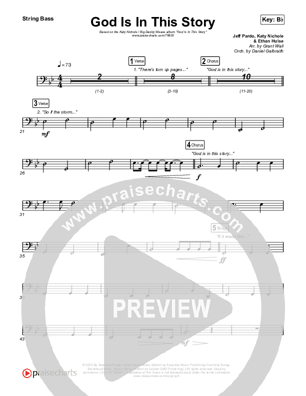 God Is In This Story String Bass (Katy Nichole / Big Daddy Weave)