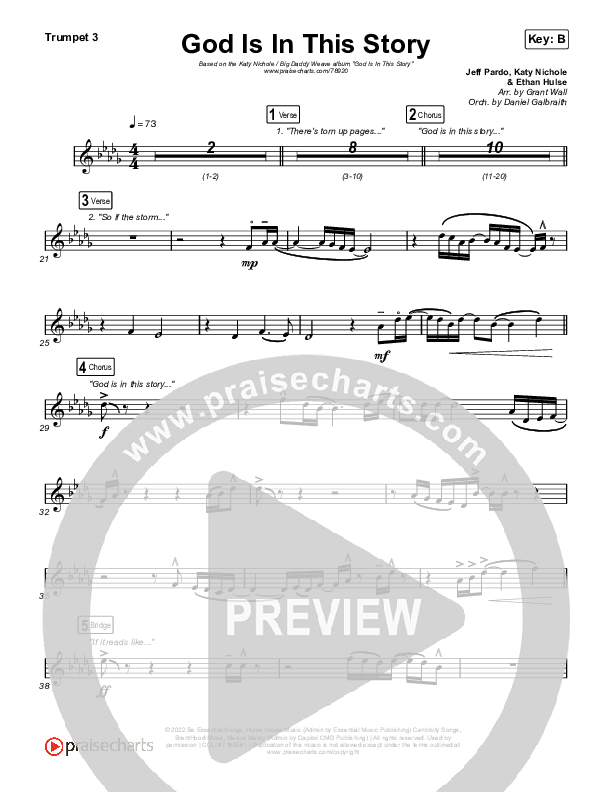 God Is In This Story Trumpet 3 (Katy Nichole / Big Daddy Weave)