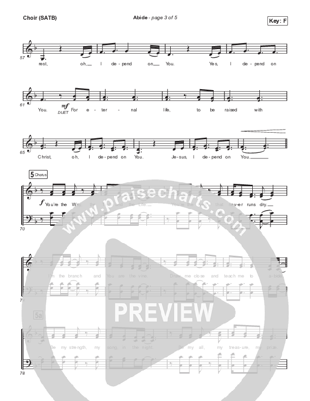 Abide Choir Sheet (SATB) (Christy Nockels)