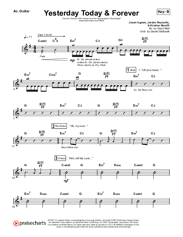 Yesterday Today And Forever (Live From Passion 2022) Acoustic Guitar (Passion)