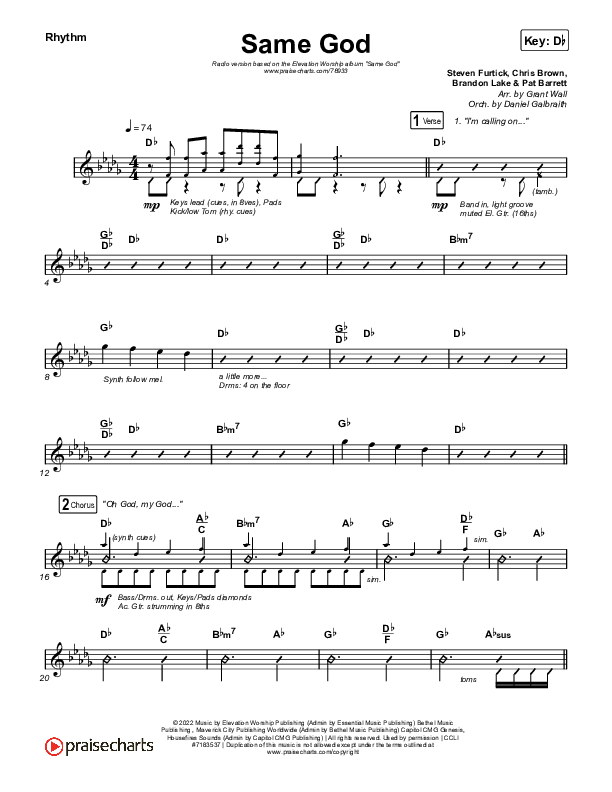 Same God (Radio) Rhythm Pack (Elevation Worship)