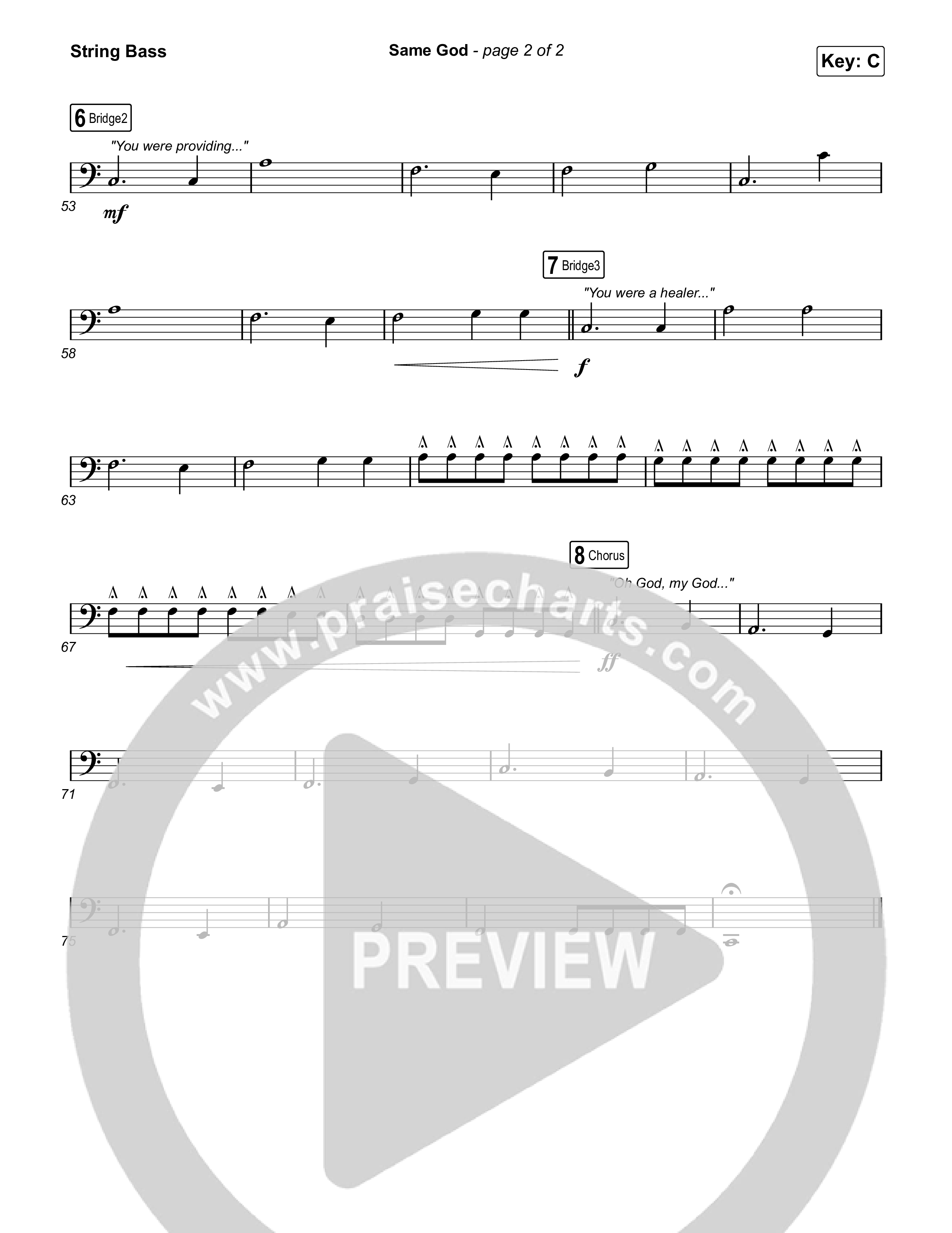 Same God (Radio) String Bass (Elevation Worship)